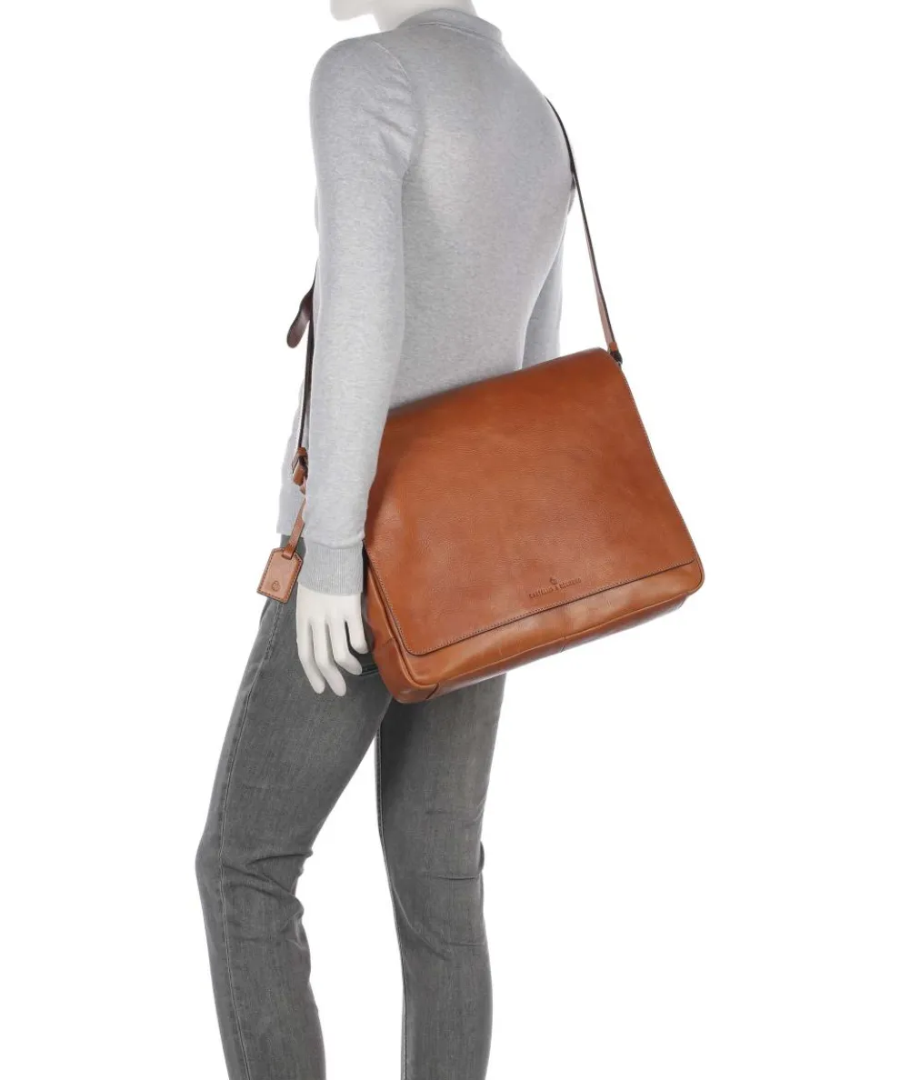 Heritage Messenger bag grained cow leather tan