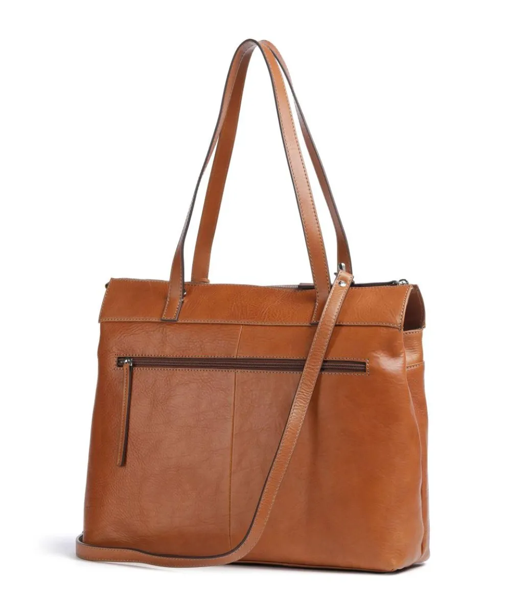 Heritage Shoulder bag 15″ grained cow leather tan