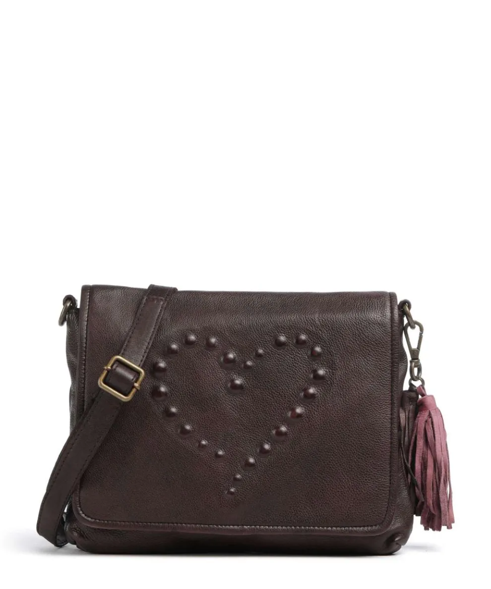 Herzoggasse 4 Crossbody bag grained cow leather mahogany