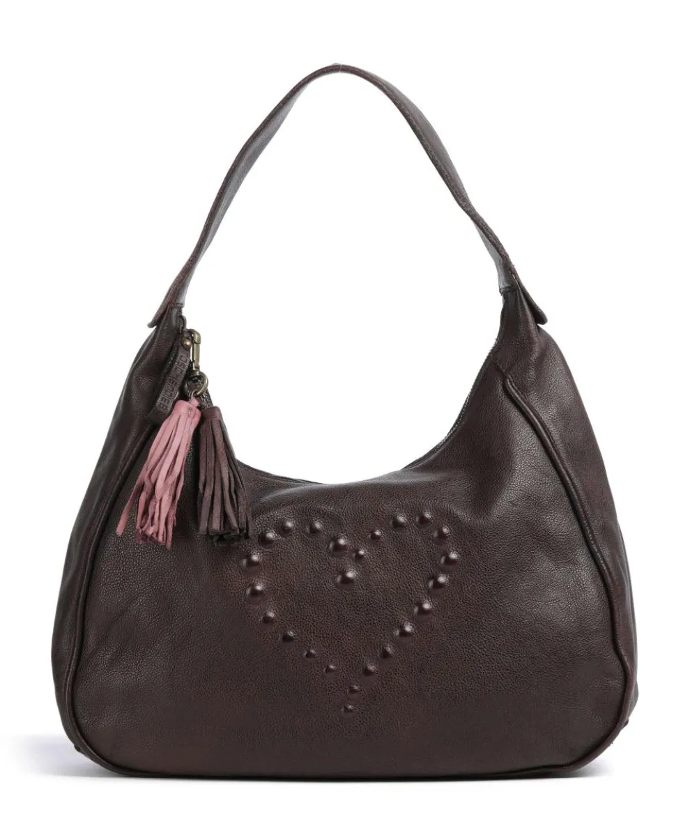 Herzoggasse 6 Shoulder bag grained cow leather mahogany