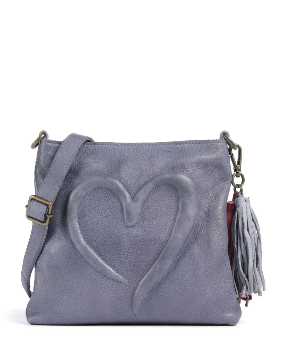 Herzweg 4 Crossbody bag grained leather lavender