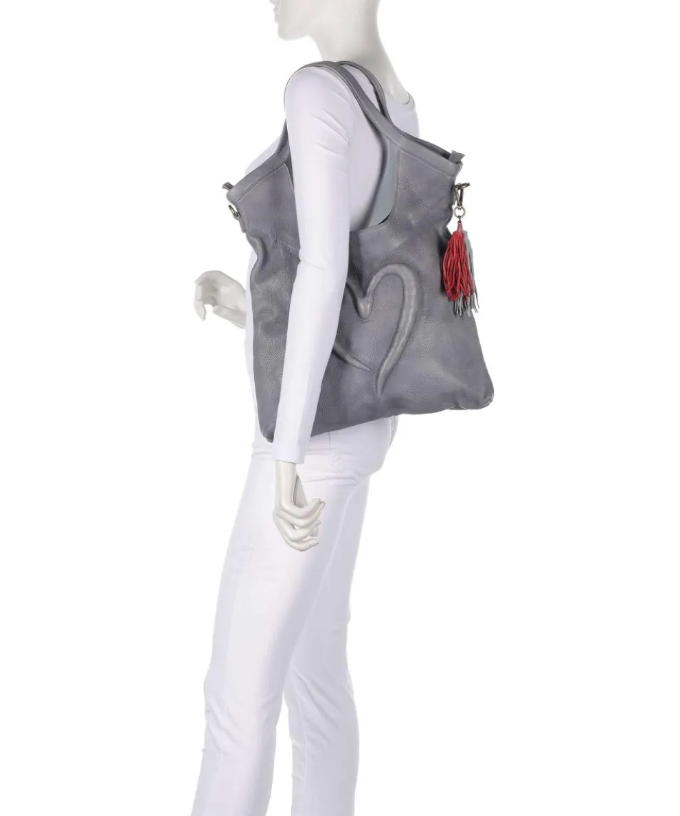 Herzweg 6 Tote bag grained leather grey