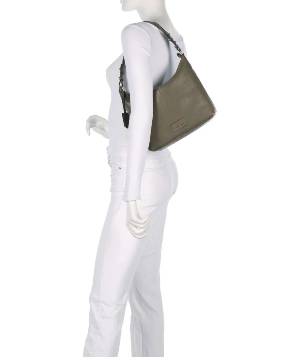 Soft Skylar Hobo bag grained leather taupe