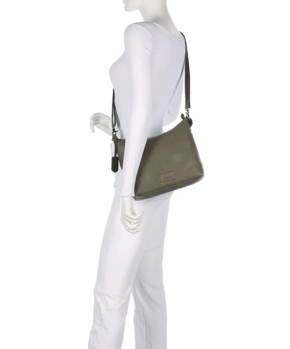 Soft Skylar Hobo bag grained leather taupe