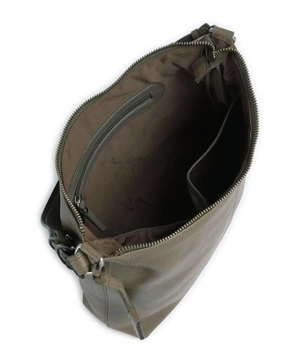 Soft Skylar Hobo bag grained leather taupe