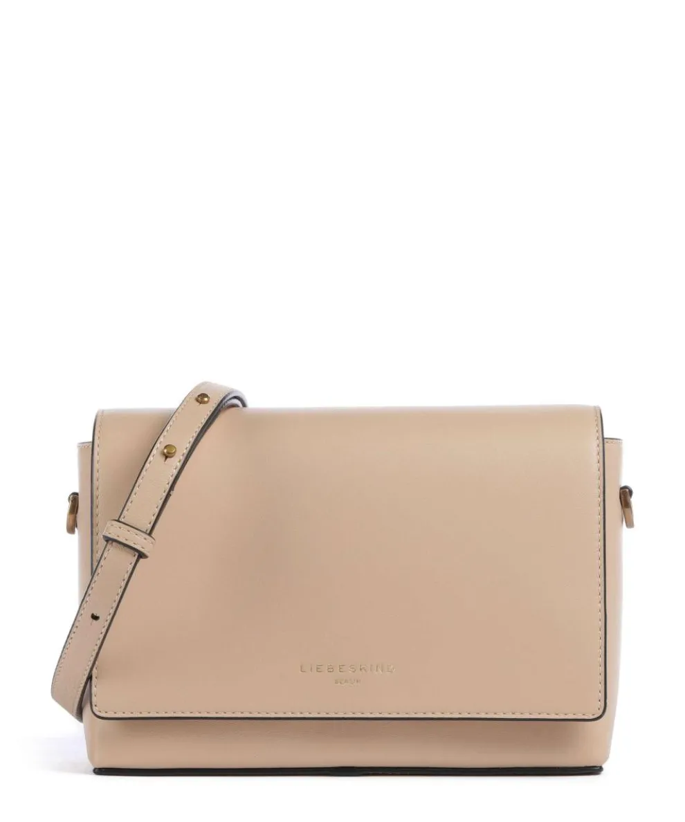 Hilla M Crossbody bag fine grain leather beige