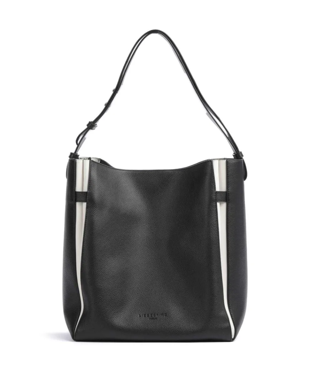 Hilla Small Pebble L Hobo bag grained cow leather black