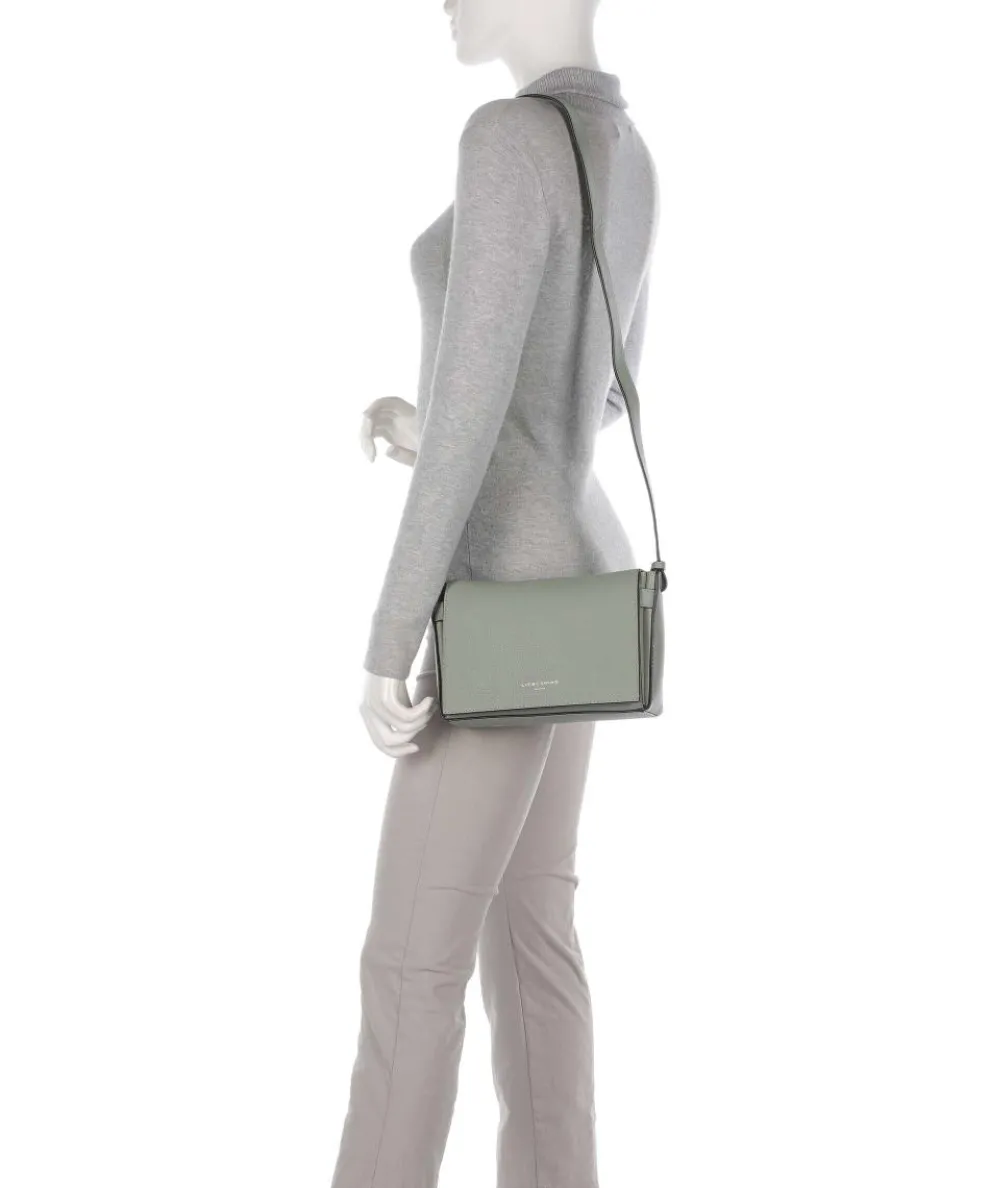 Hilla Small Pebble S Crossbody bag grained cow leather greygreen