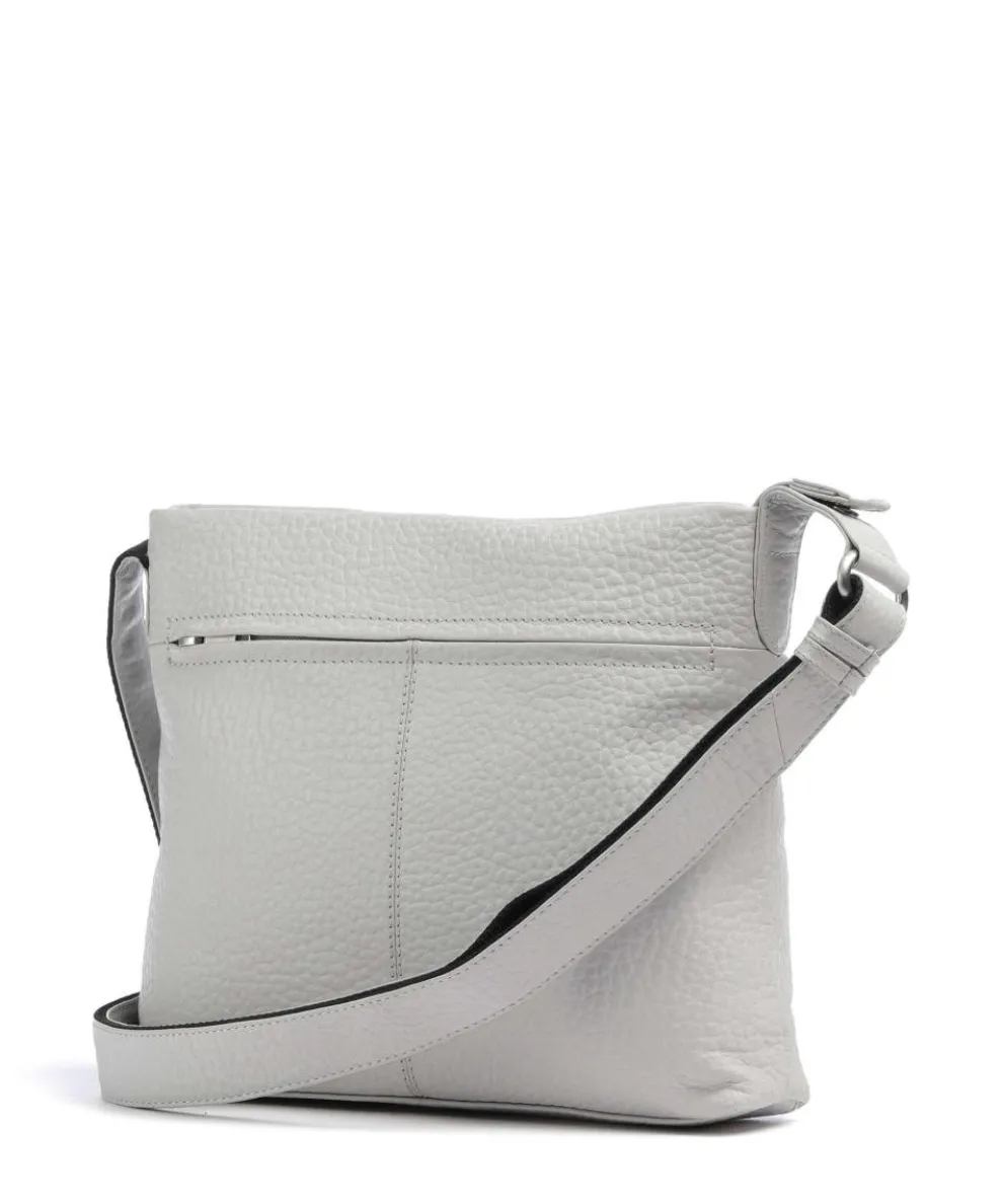 Hirsch Bristol Crossbody bag grained leather light grey