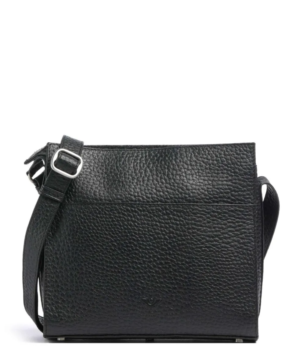 Hirsch Crossbody bag grained leather black