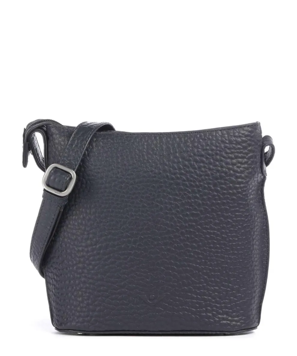 Hirsch Crossbody bag grained leather dark blue