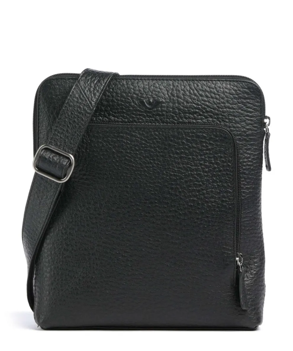 Hirsch Crossbody bag grained leather black