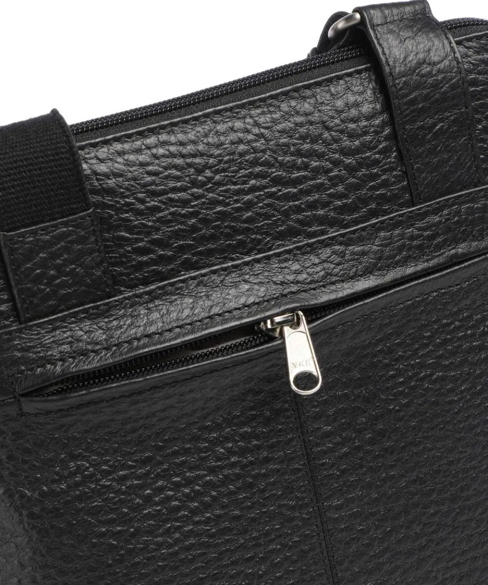 Hirsch Crossbody bag grained leather black