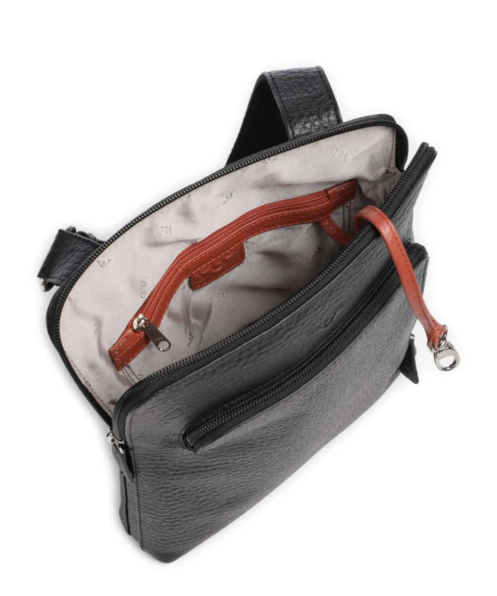 Hirsch Crossbody bag grained leather black