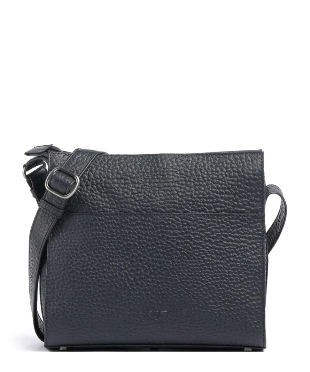 Hirsch Crossbody bag grained leather dark blue