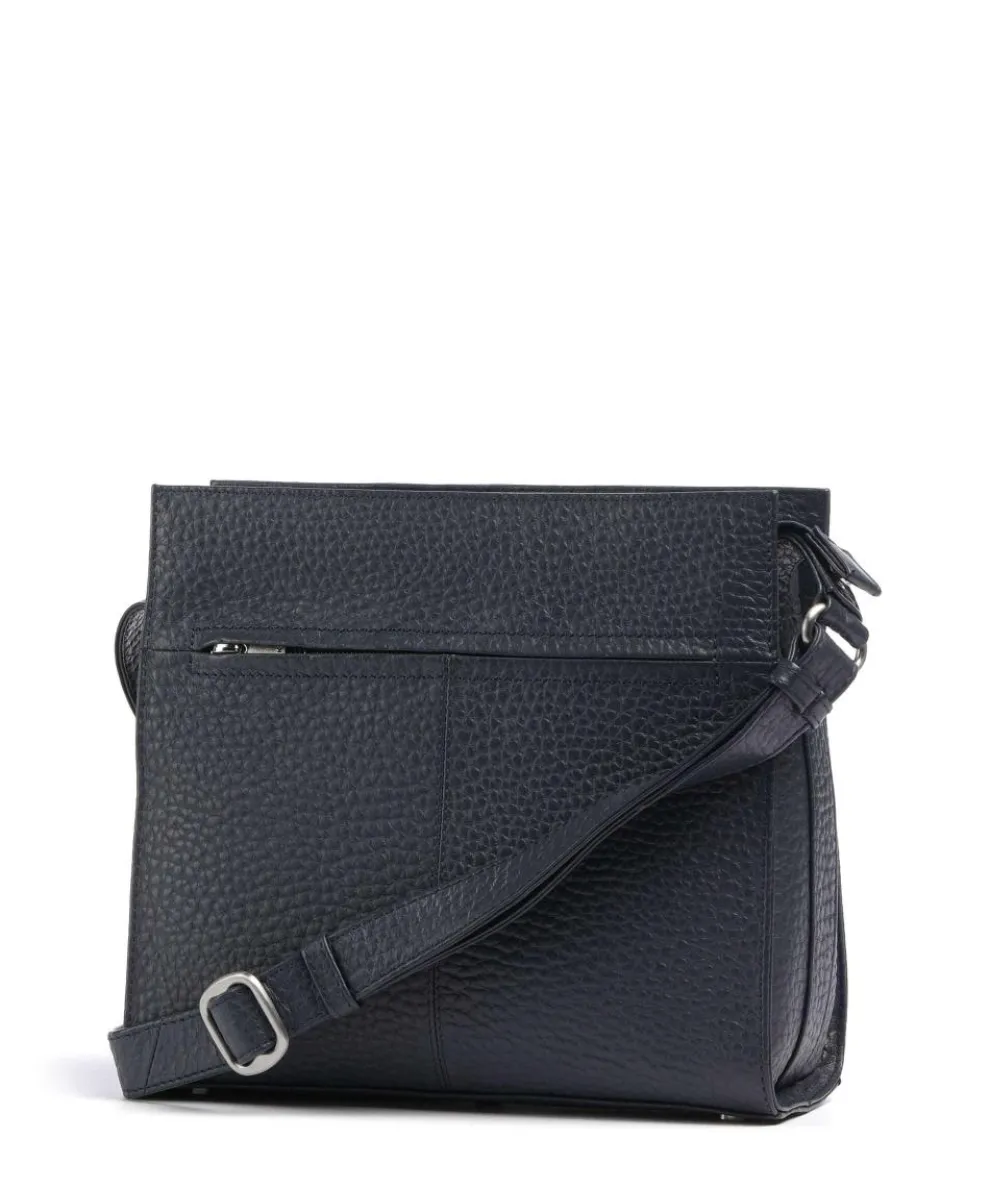 Hirsch Crossbody bag grained leather dark blue