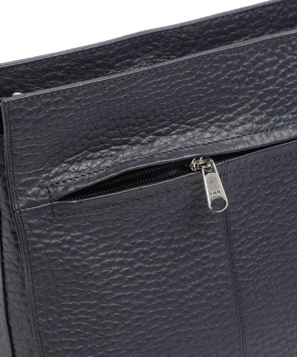 Hirsch Crossbody bag grained leather dark blue