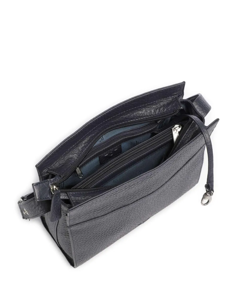 Hirsch Crossbody bag grained leather dark blue