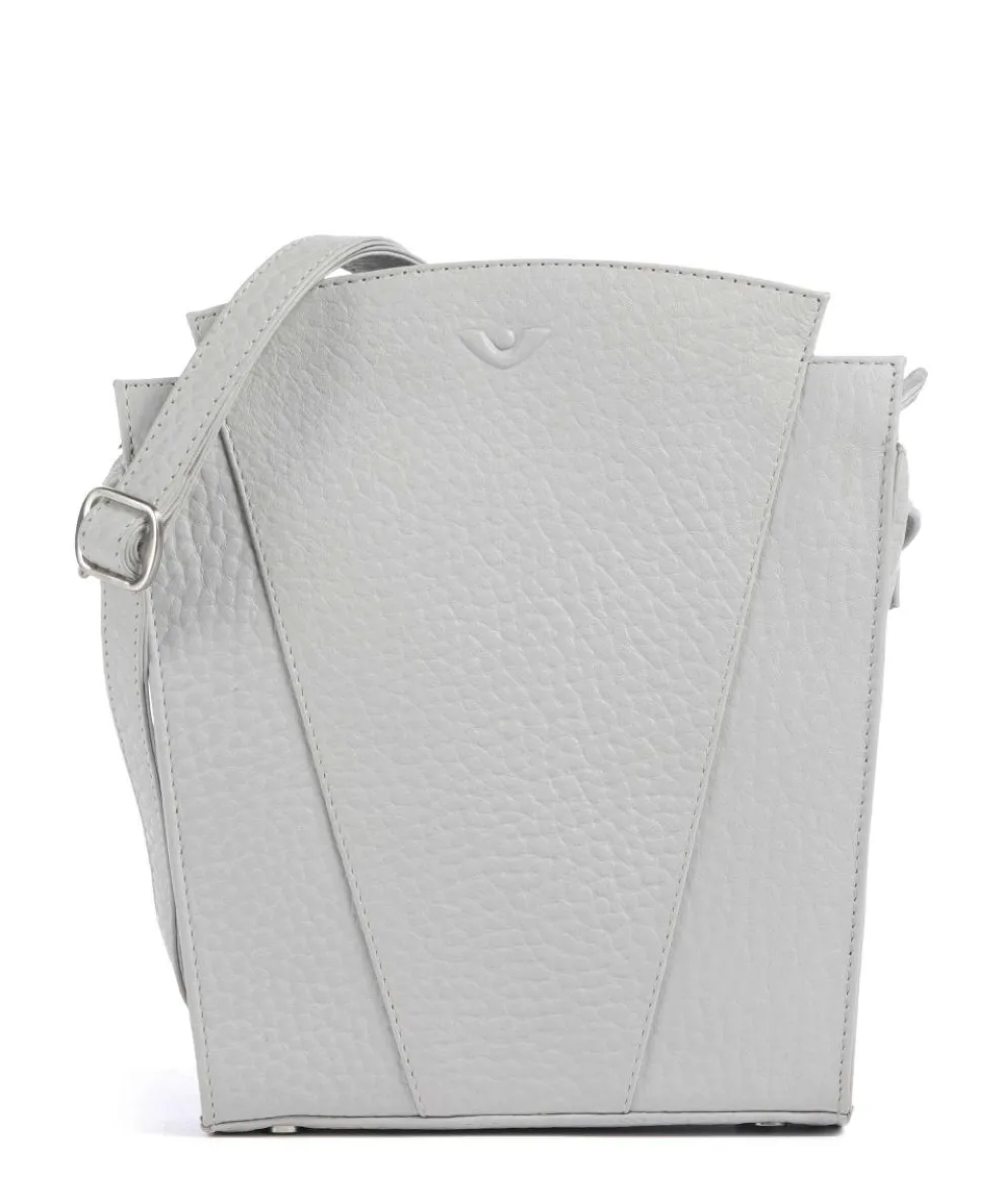 Hirsch Darlene Crossbody bag grained leather light grey