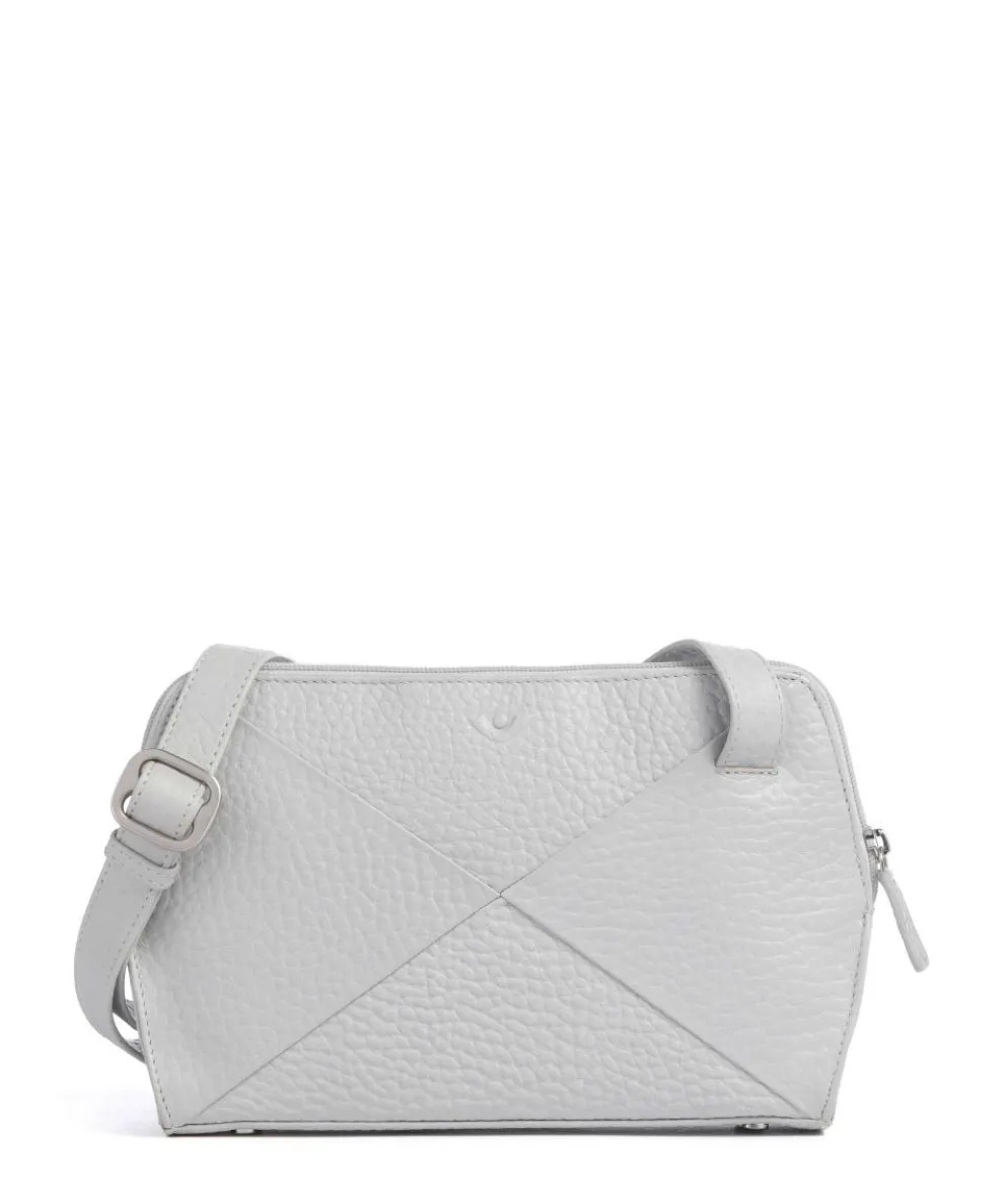 Hirsch Fietke Crossbody bag grained leather light grey