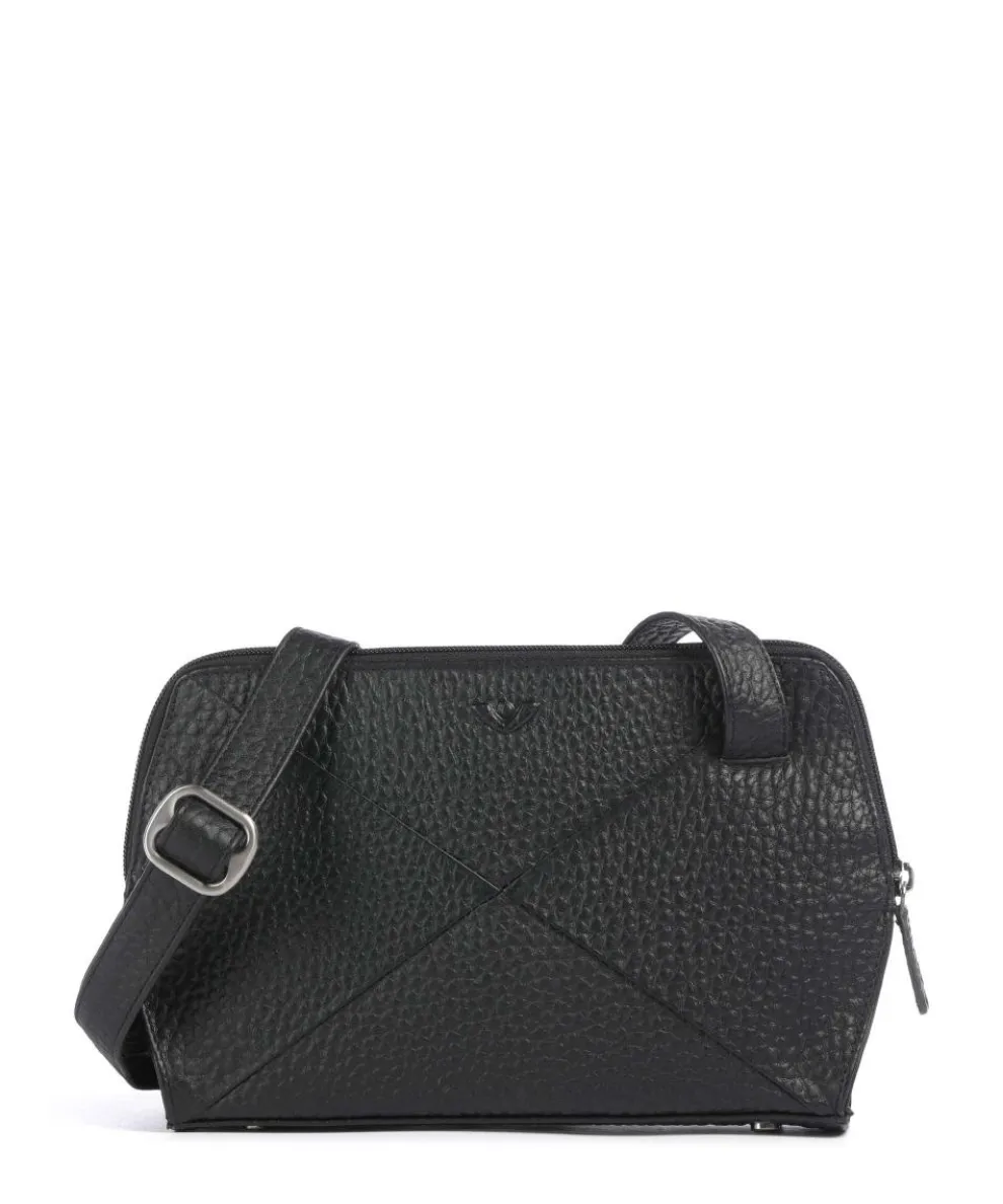 Hirsch Fietke Crossbody bag grained leather black