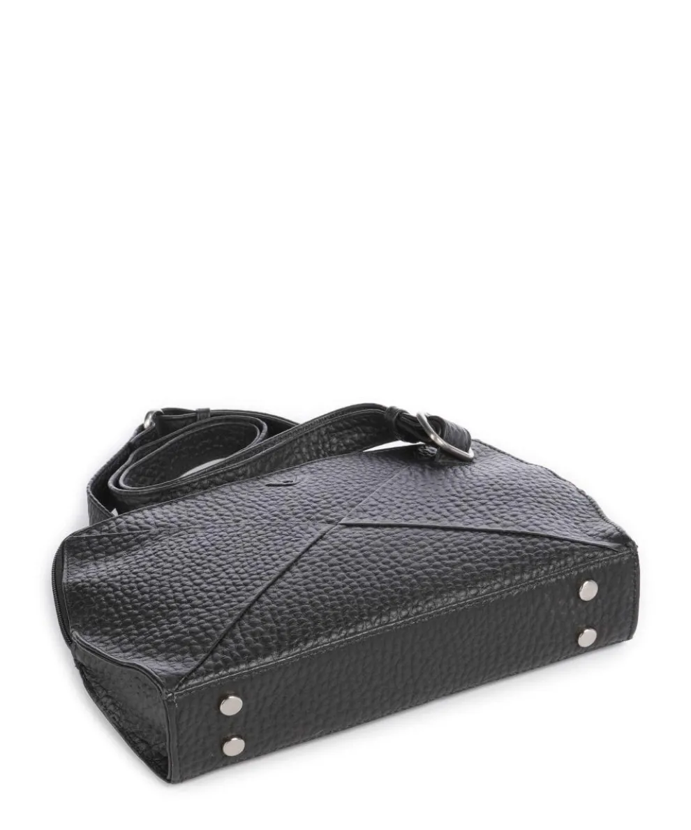 Hirsch Fietke Crossbody bag grained leather black