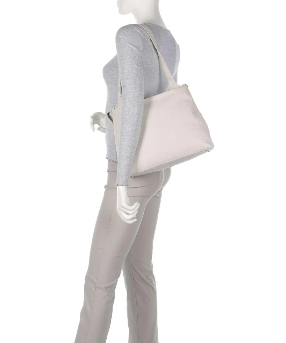 Hirsch Gisela Shoulder bag grained leather cream