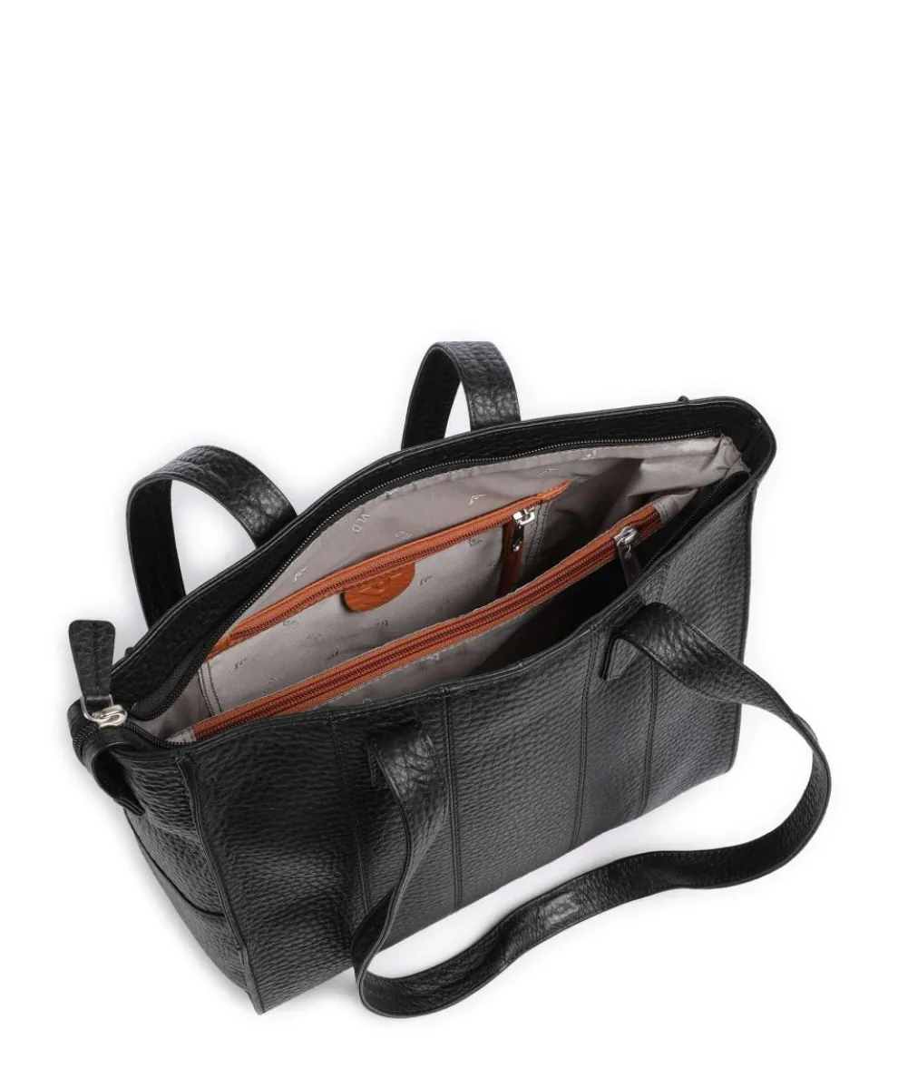 Hirsch Mandira Shoulder bag grained leather black