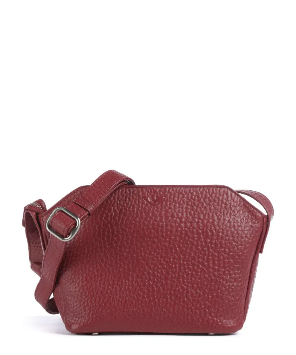 Hirsch Orania Crossbody bag grained leather red