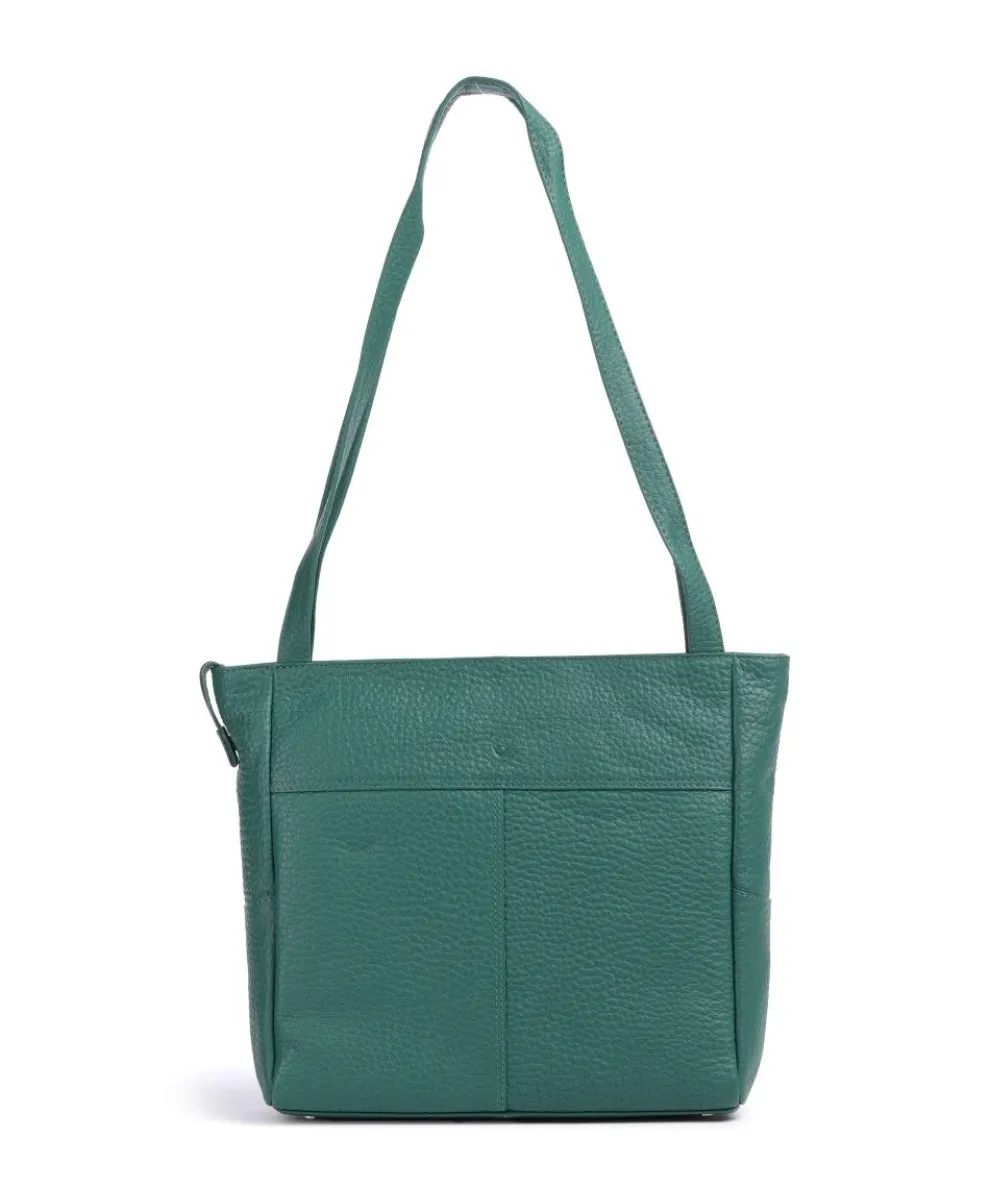 Hirsch Quila Shoulder bag grained leather green