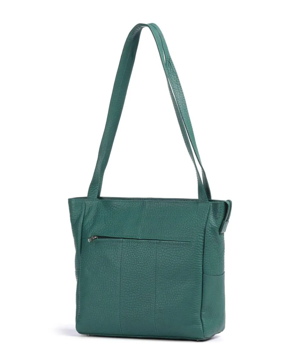 Hirsch Quila Shoulder bag grained leather green
