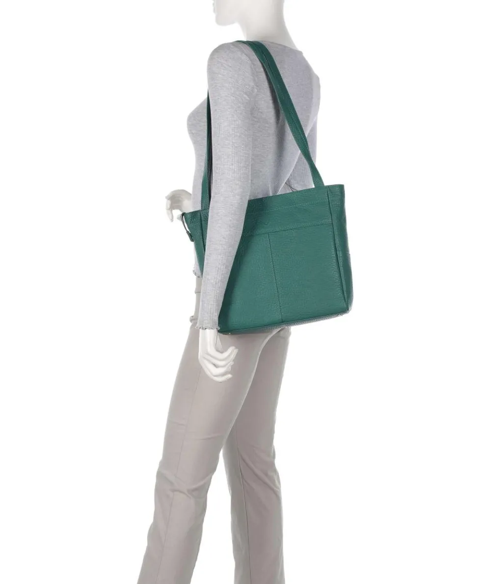 Hirsch Quila Shoulder bag grained leather green