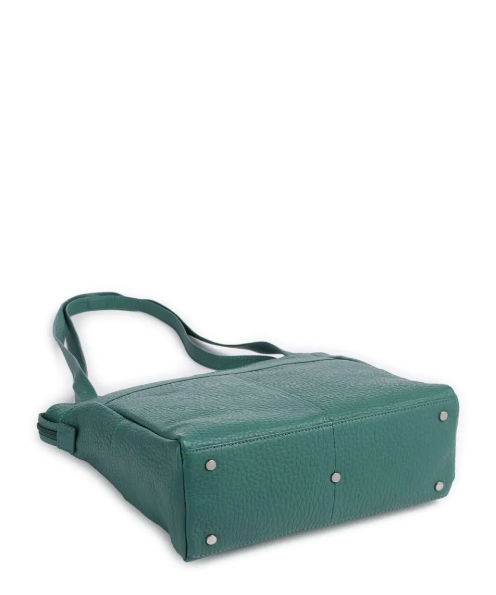 Hirsch Quila Shoulder bag grained leather green