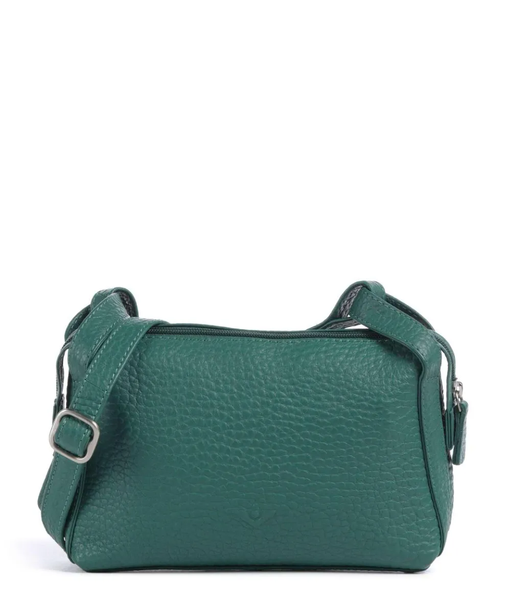 Hirsch Xantia Crossbody bag grained leather green
