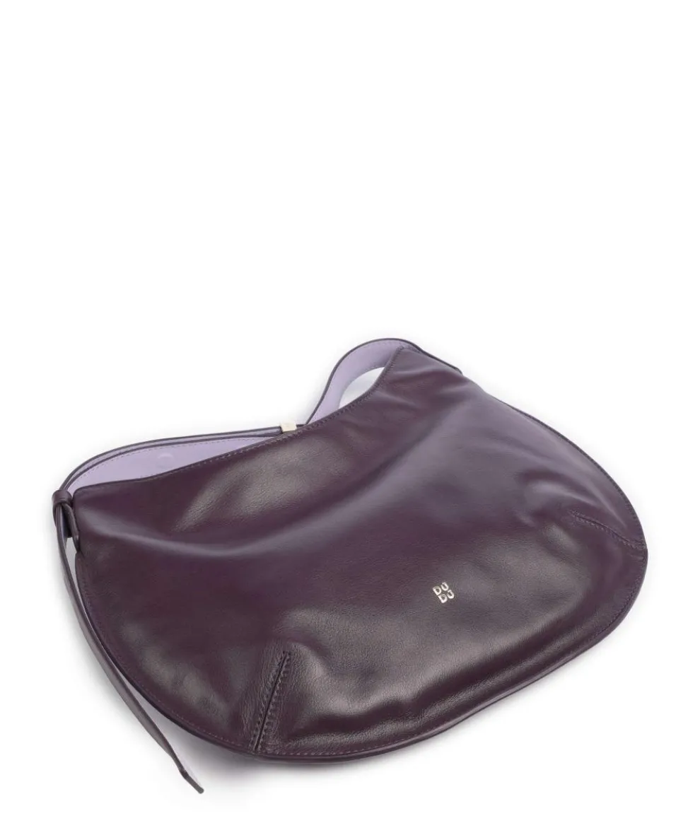 Hispani Hobo bag fine grain leather plum
