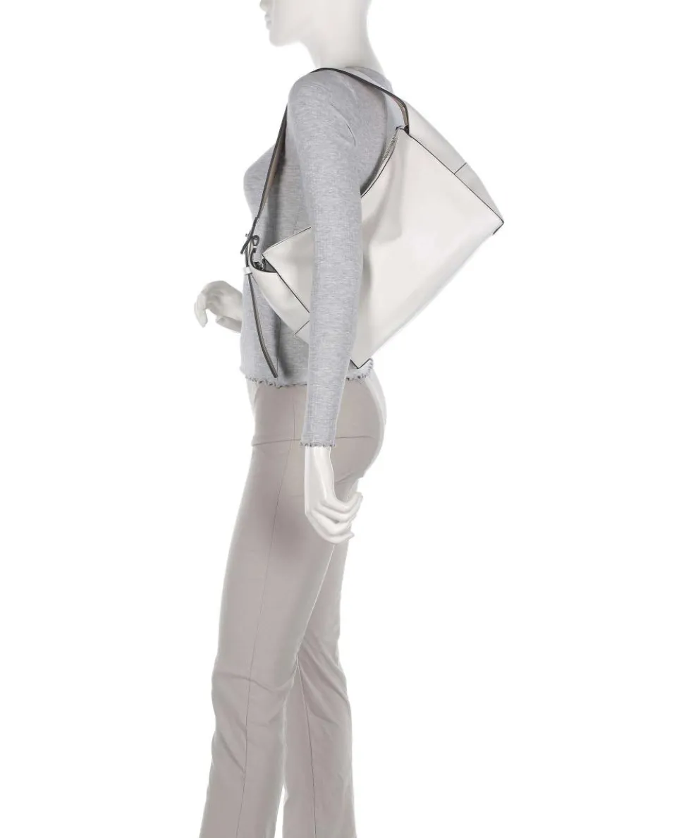 Lou Calf Optic M Hobo bag softly grained calfskin white