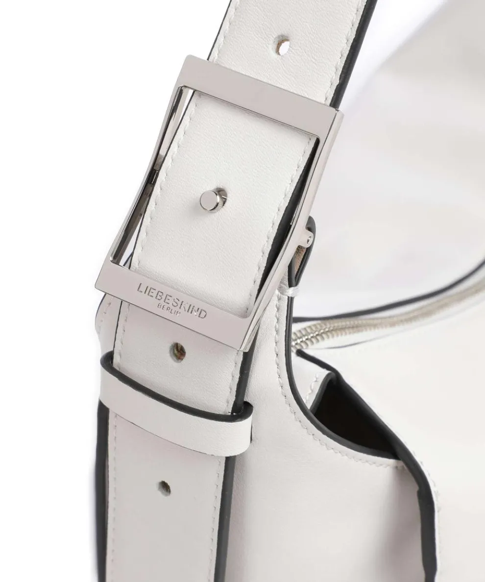 Lou Calf Optic M Hobo bag softly grained calfskin white