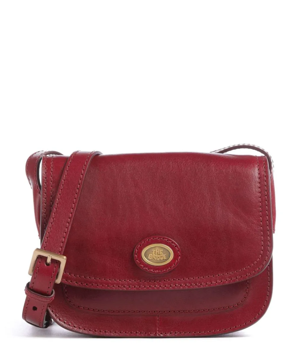 Stodo Crossbody bag fine grain cow leather dark red