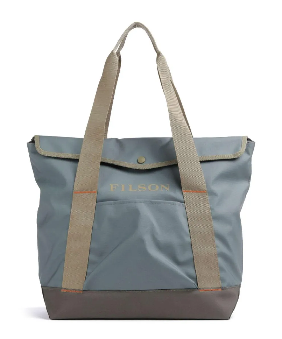 Printed Shrub Tote bag 16″ recycled polyester blue-grey