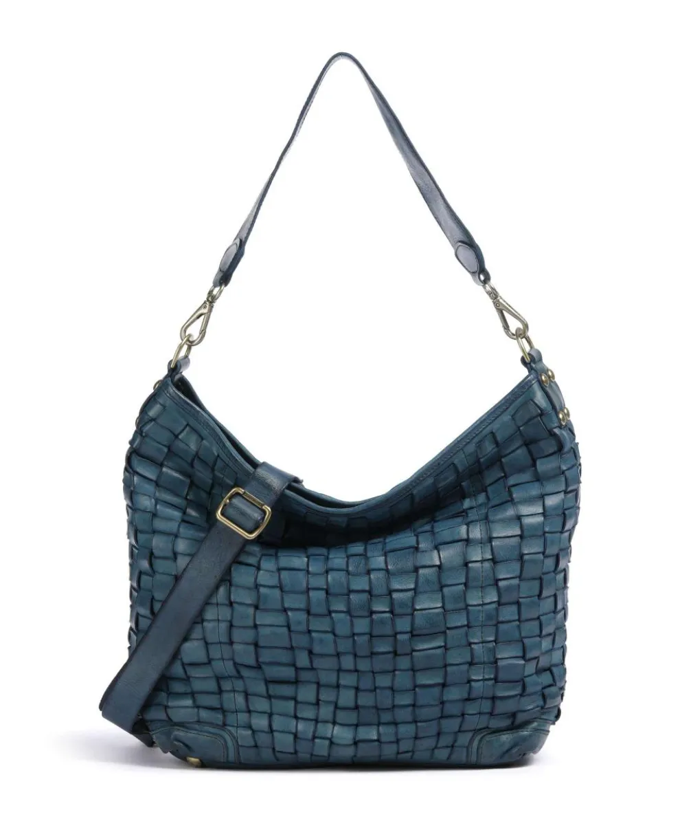 Hobo bag cow leather petrol