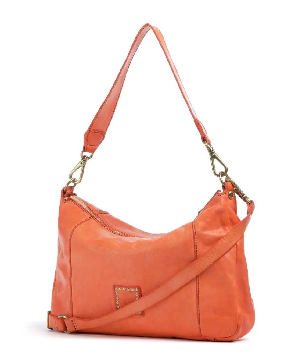 Hobo bag cow leather orange