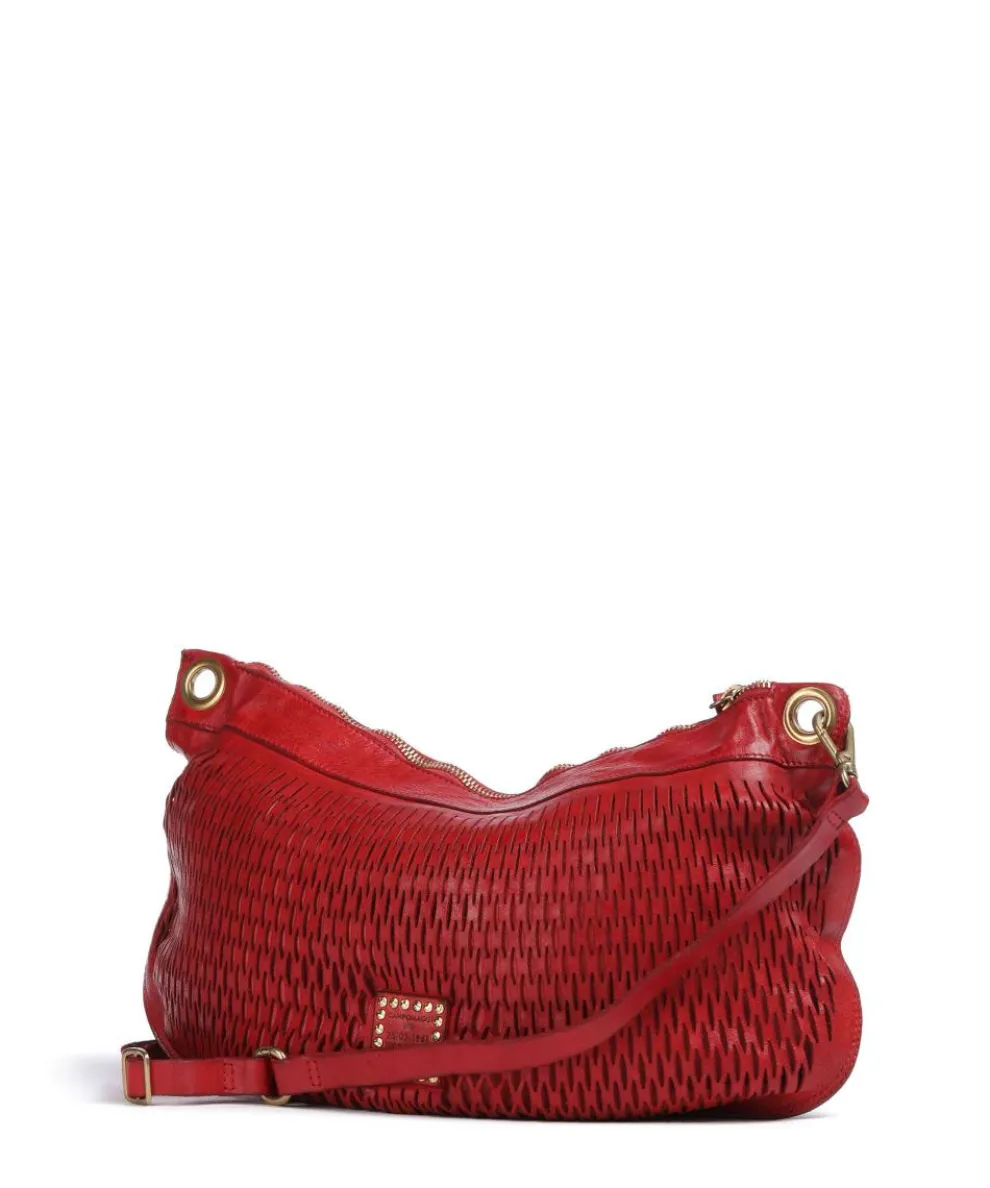 Hobo bag cow leather red