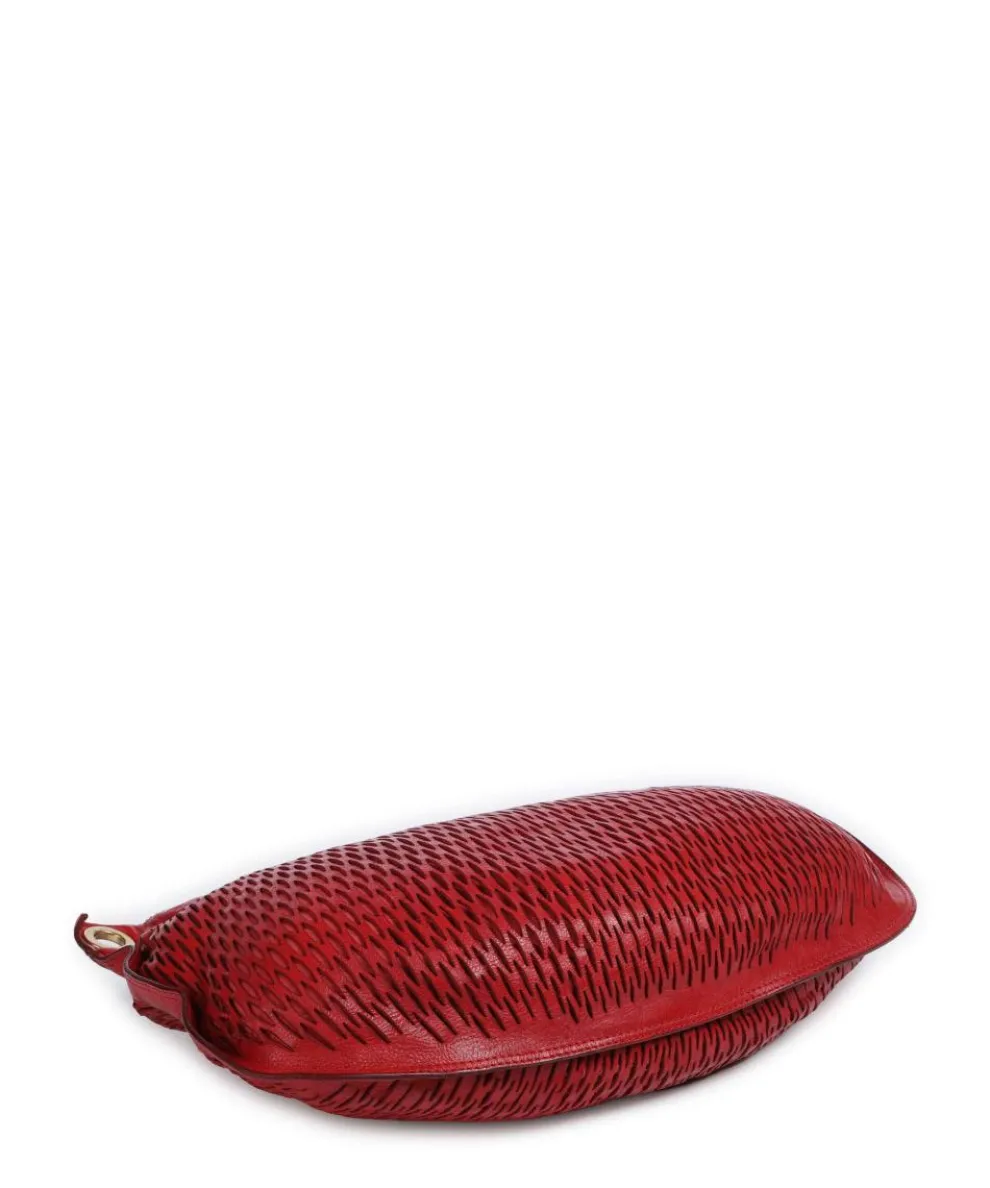 Hobo bag cow leather red