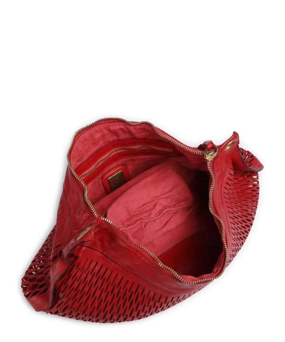 Hobo bag cow leather red