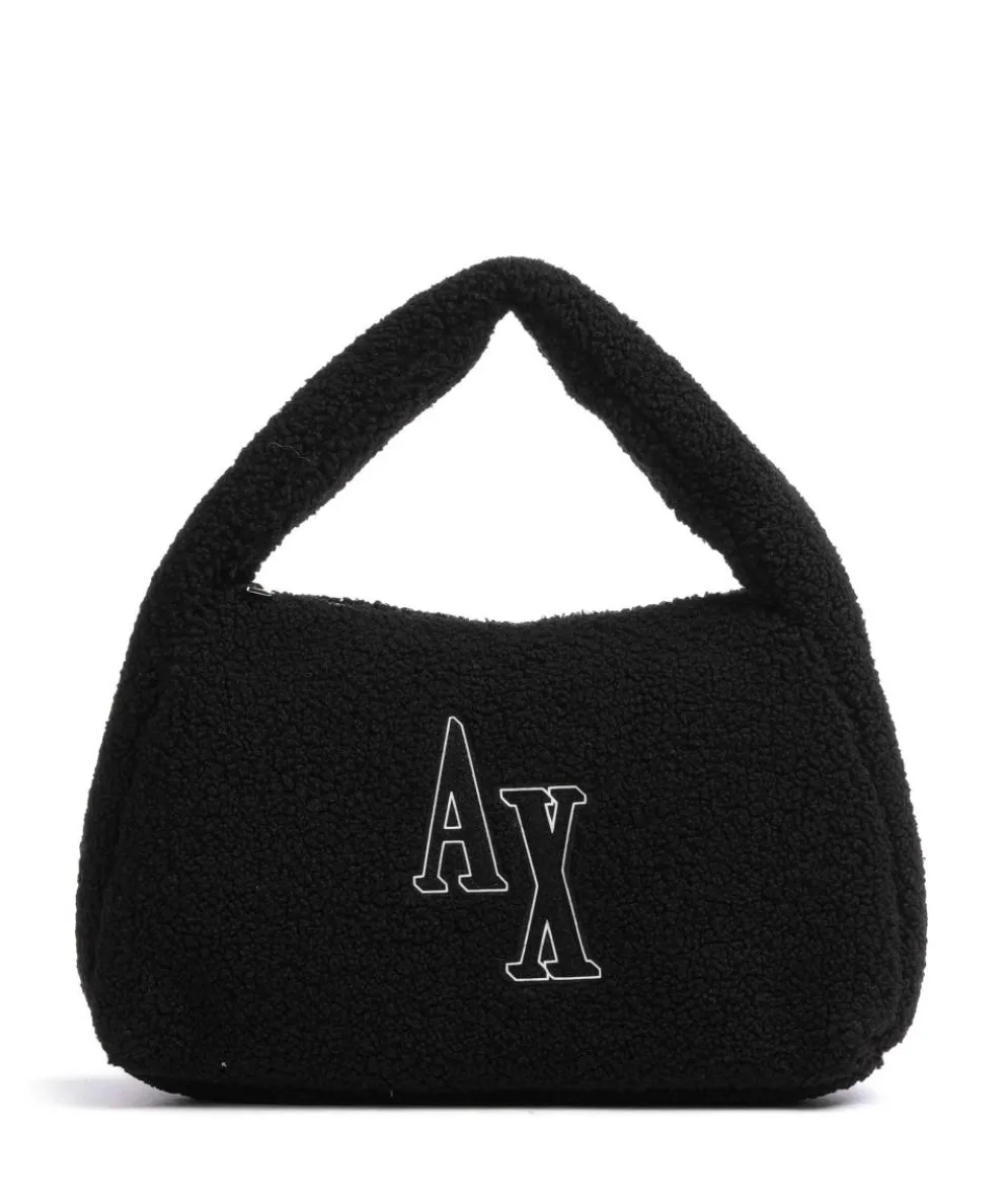 Hobo bag faux fur black