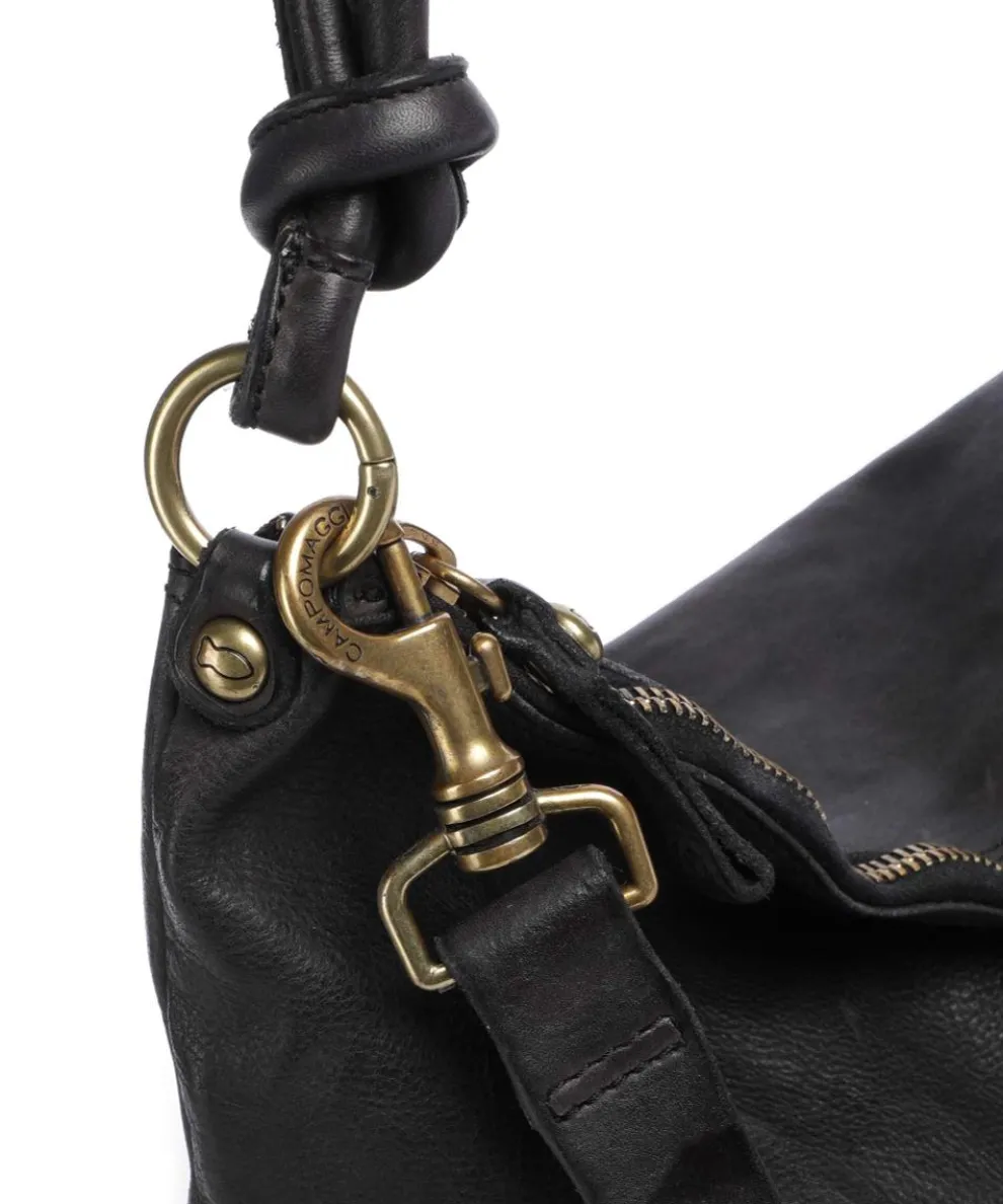 Hobo bag fine grain cow leather anthracite