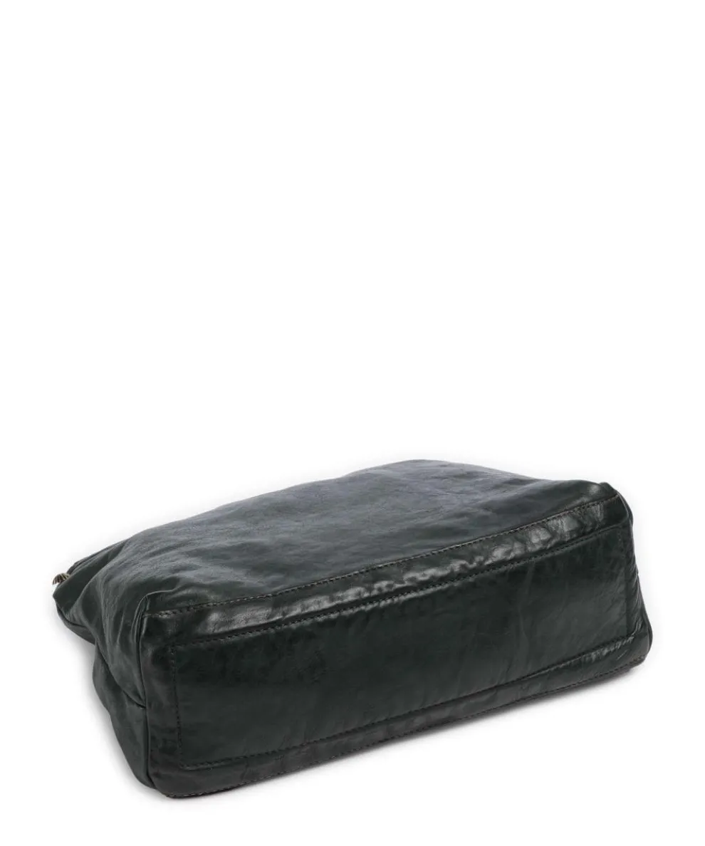 Hobo bag fine grain cow leather dark green