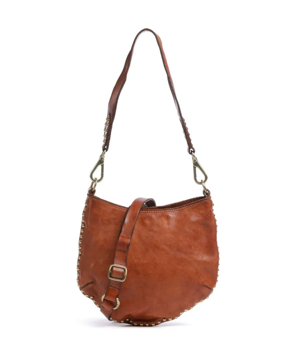 Hobo bag grained cow leather cognac