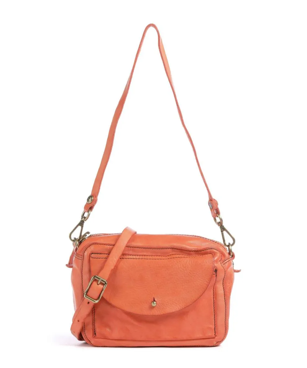 Shoulder bag cow leather orange