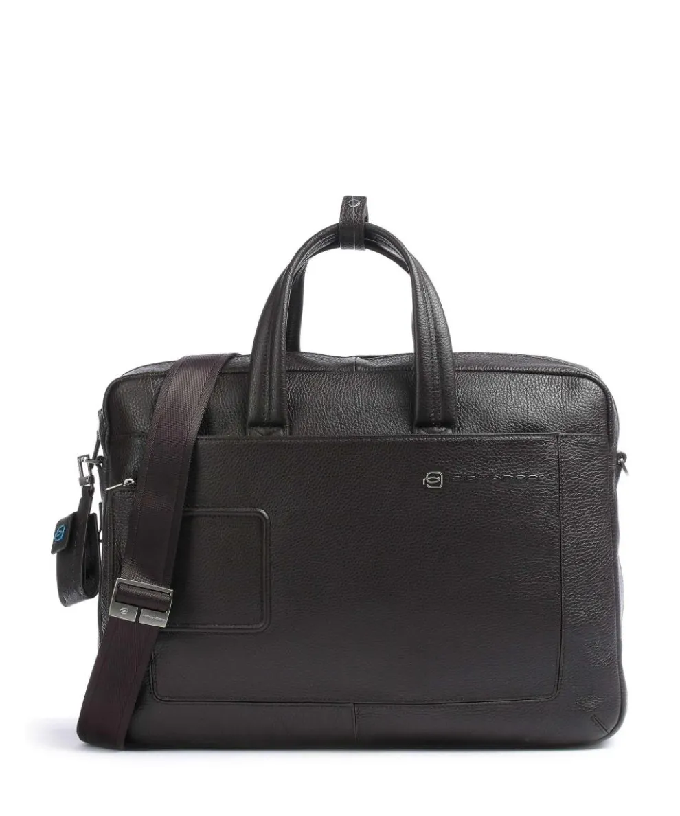 VIBE Briefcase 15″ grained cow leather dark brown
